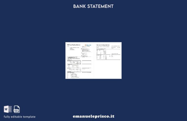Modello Excel delle pagine dell'estratto conto PNC USA in stile verificato