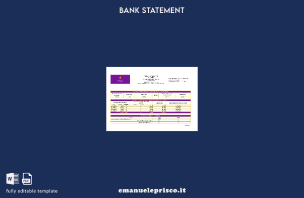 modello Excel di estratto conto bancario Nigeria Polaris in stile verificato