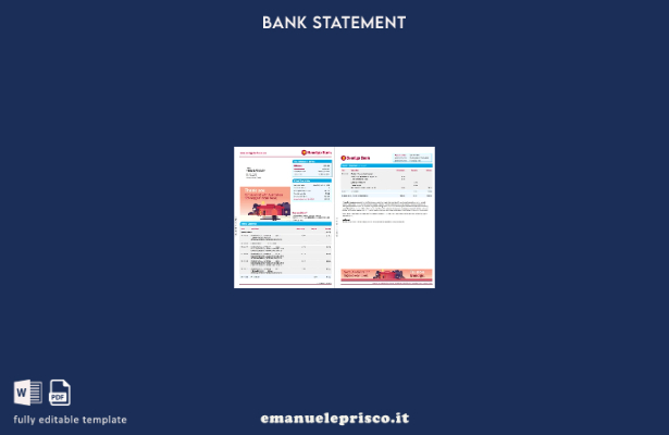 modello di estratto conto bancario Australia Bendigo in stile verificato