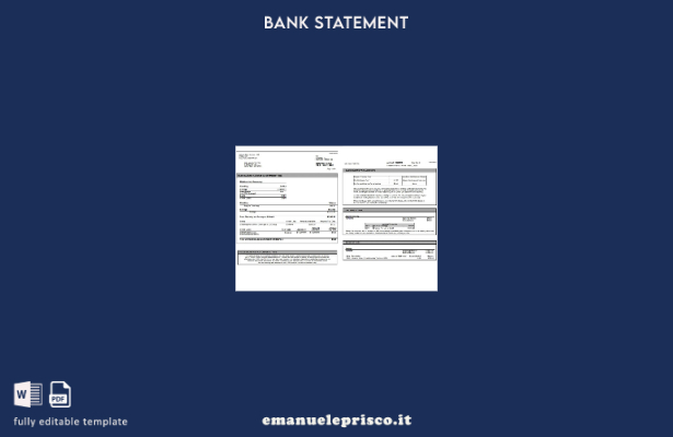 modello di estratto conto bancario Citibank Australia in stile verificato