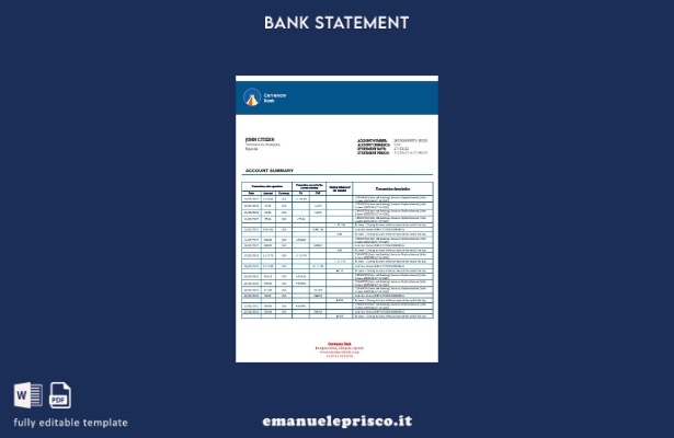 modello di estratto conto bancario del centenario dell'Uganda in stile verificat