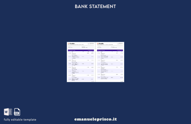 modello di pagine di estratto conto Hong Kong Airwallex Limited in stile verif 1