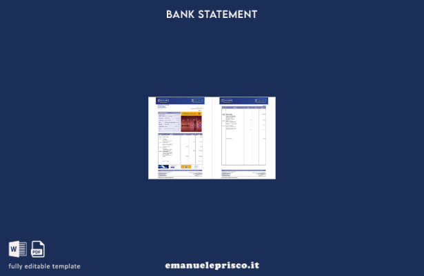 modello di pagine di parole dell'estratto conto bancario NBD degli Emirati Arabi
