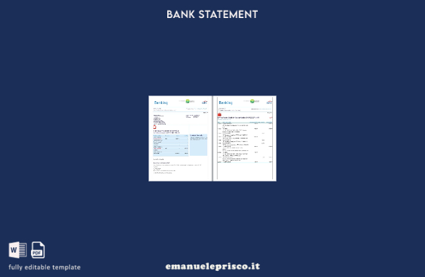 modello di pagine di parole dell'estratto conto bancario di India Citibank in st
