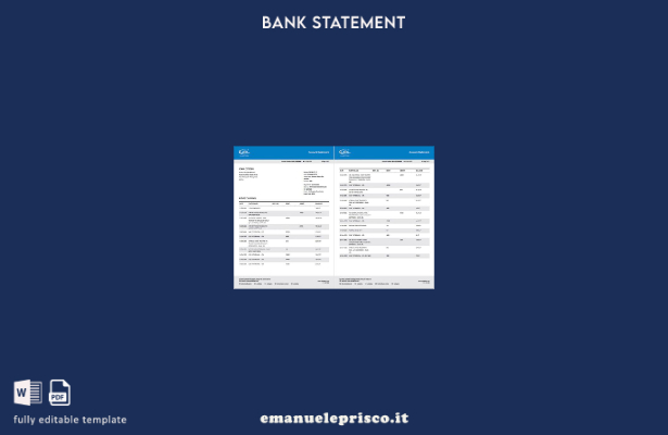 modello di pagine di parole dell'estratto conto di Pakistan United Bank Limited