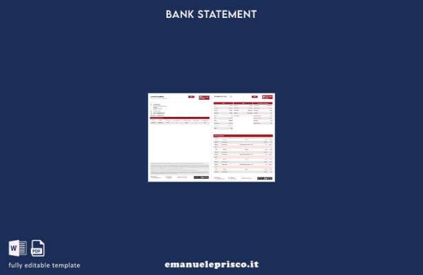 modello di pagine di parole dell'estratto conto in stile verificato India IDFC F