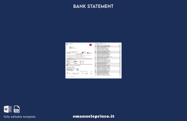 modello di pagine di parole di estratto conto bancario BB&T USA Washington in st