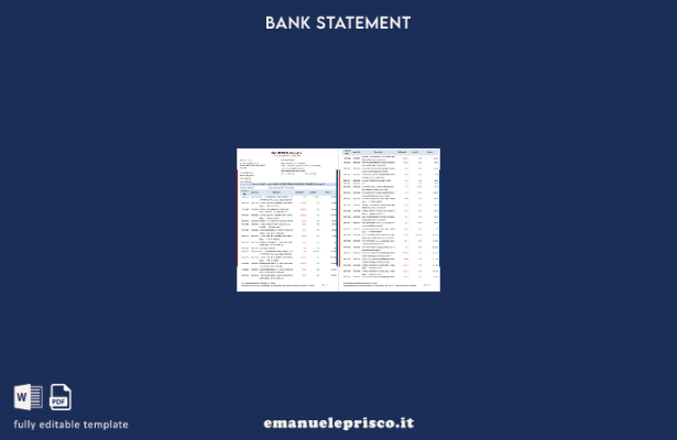 modello di pagine di parole di estratto conto bancario India HDFC in stile verif