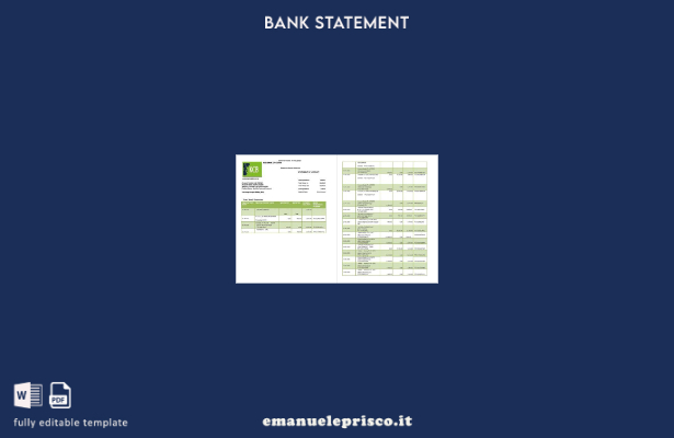 modello di pagine di parole di estratto conto bancario Kenya KCB in stile verifi