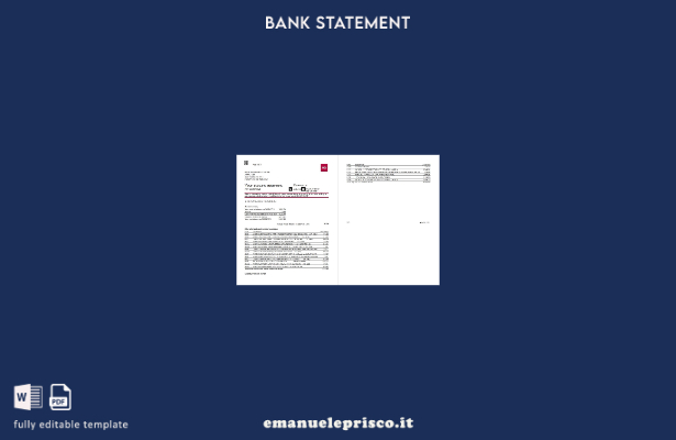 modello di parola (pagine) di estratto conto bancario USA North Carolina BB&T Co
