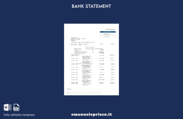 modello di parole dell'estratto conto bancario Filippine Bancnet in stile verifi