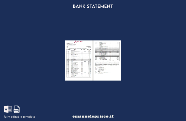 modello di versione word dell'estratto conto bancario dell'asse indiano in stile