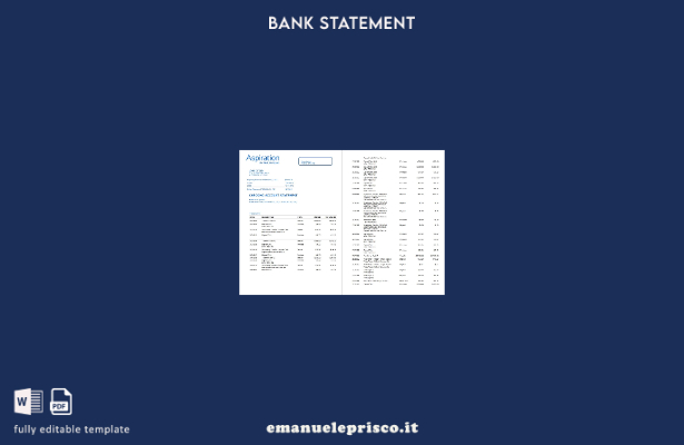 modello word di estratto conto bancario Egitto Aspirazione in stile verificato