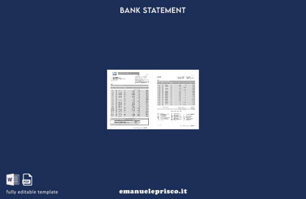 modello word di estratto conto bancario Filippine UCPB in stile verificato
