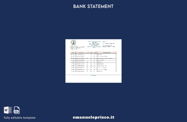 modello word di estratto conto bancario Guatemala Banco de Guatemala in stile ve