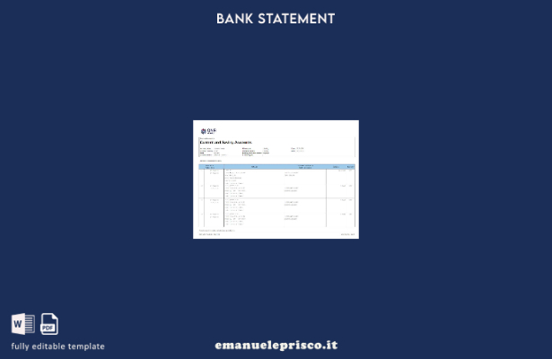 modello word di estratto conto bancario QNB ALAHLI stile verificato Qatar