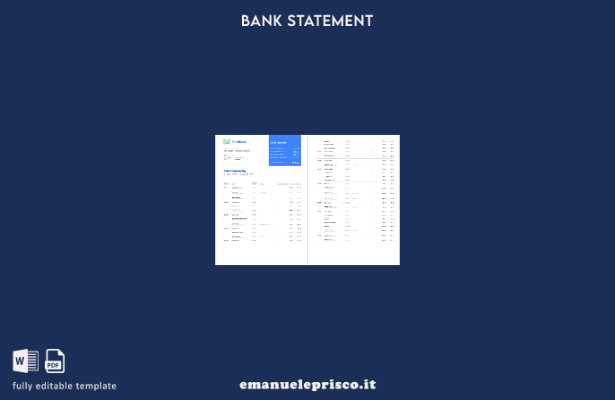 stile verificato Estratto conto bancario Germania Monese su Deutsch, modello di
