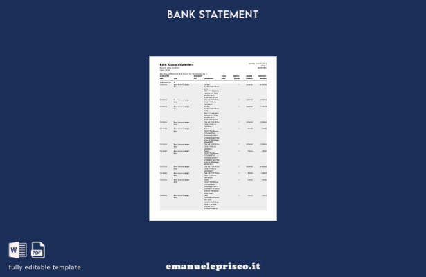 stile verificato Estratto conto bancario USA New York modello di parole dei me