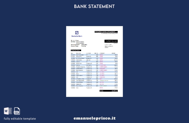 stile verificato Germania Estrattore bancario tedesco modello facile da compilar