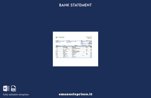 stile verificato Kirghizistan Modello Excel di estratto conto bancario commercia