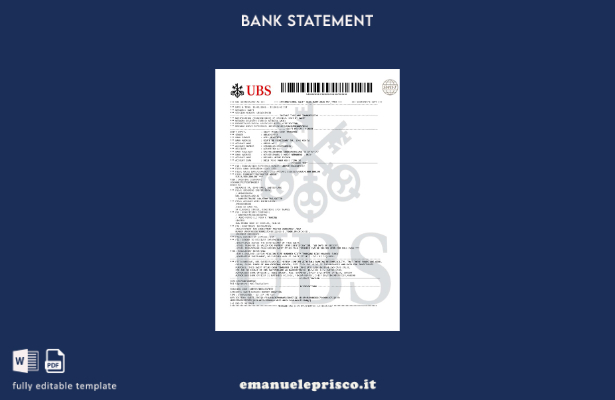 stile verificato Modello di bonifico bancario internazionale SWIFT Svizzera UBS