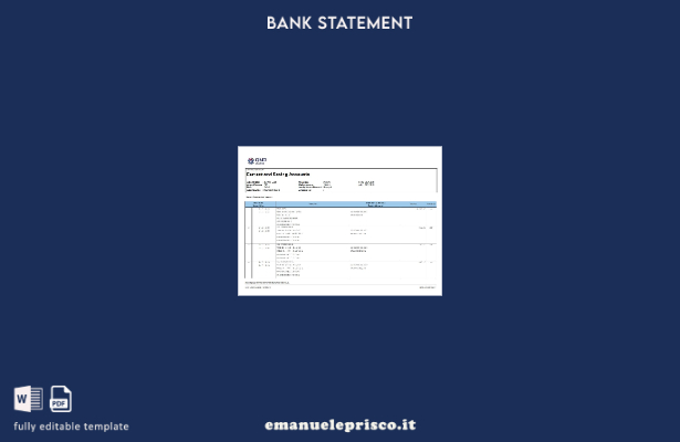 stile verificato Qatar QNB Alahli estratto conto modello di versione word dei