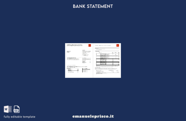 stile verificato USA Wells Fargo Bank Modello di pagine di parole di estratto co