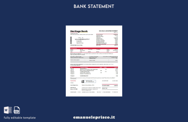 stile verificato modello di pagine Australia Heritage Bank st