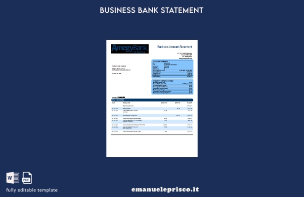 stile verificato Amegy Corporation Estratto conto dell'organizzazione bancaria M