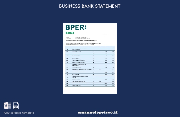 stile verificato Dichiarazione organizzativa del Gruppo BPER Modello Word e PDF