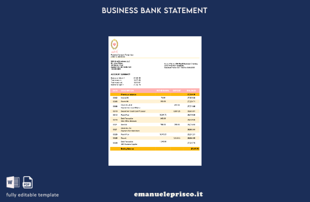 stile verificato Estratto conto di controllo aziendale Iran Melli Bank Modello W