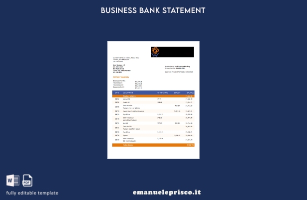 stile verificato Modello di estratto conto aziendale Nishi Nippon City Bank in W