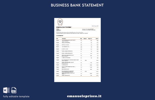 stile verificato Modello di estratto conto bancario aziendale Iran Bank Sepah Mo