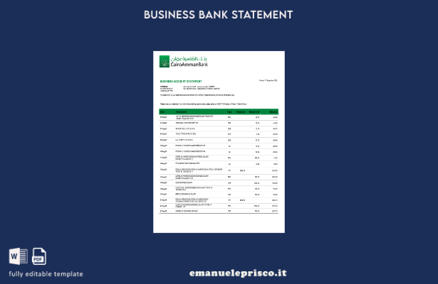 stile verificato Organizzazione della Cairo Amman Bank che controlla l'estratto