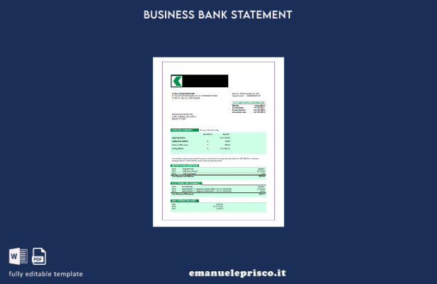 stile verificato ST. Modello Word e PDF per la verifica dell'estratto conto dell