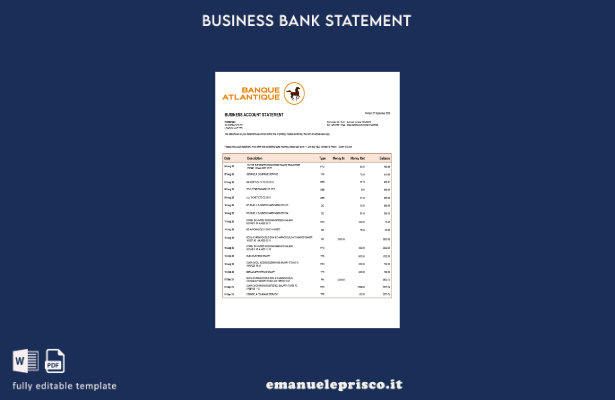 stile verificato organizzazione Banque Atlantique verifica estratto conto modell