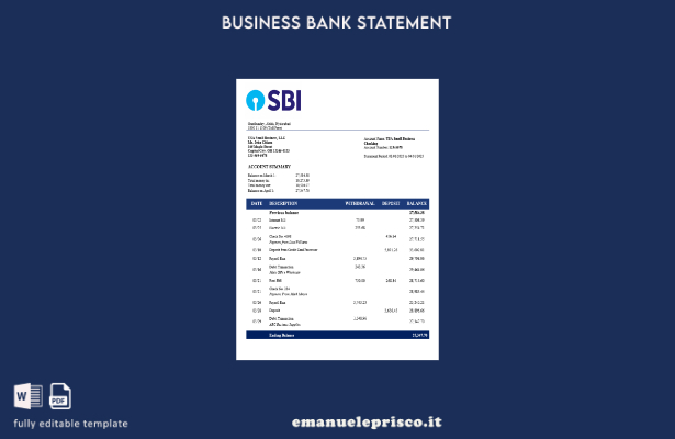 stile verificato organizzazione SBH che controlla il modello di estratto conto i
