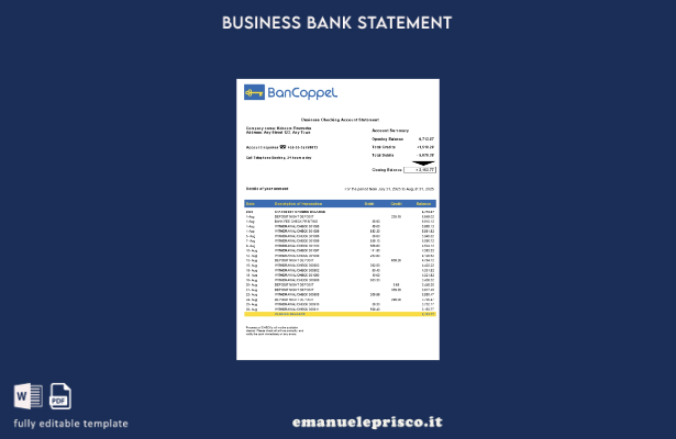 stile verificato organizzazione aziendale BanCoppel verifica modello di dichiara