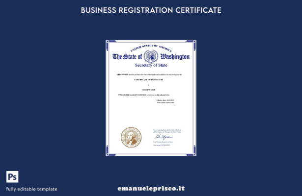 Certificato di formazione USA in stile verificato Modello Word e PDF