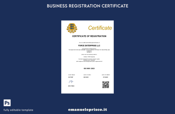 certificato di registrazione Estonia stile verificato Modello Word e PDF