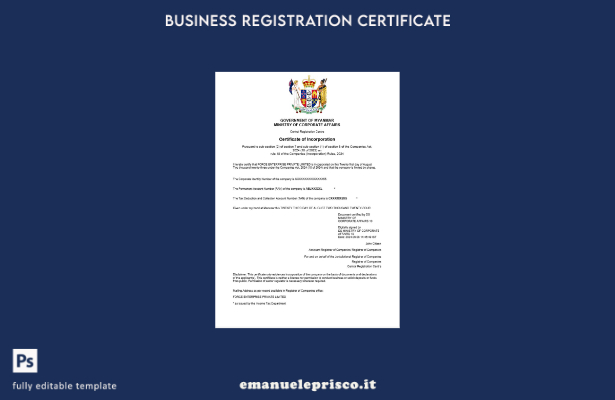 stile verificato Certificato di registrazione aziendale della Nuova Zelanda Mode