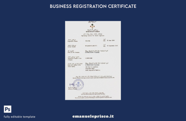 stile verificato Il modello di licenza operativa delle Maldive per agenzie di vi