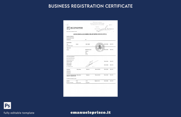 stile verificato Modello di certificato di buona reputazione Francia