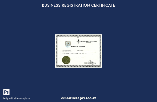 stile verificato Modello di certificato di registrazione delle Maldive