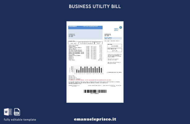 modello di bolletta delle utenze aziendali CLP Power Hong Kong Limited stile ver