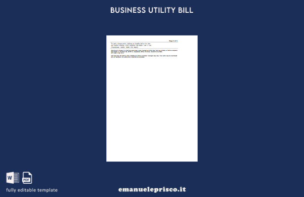 stile verificato Bolletta aziendale di Sainsbury Energy (British Gas), modello 2
