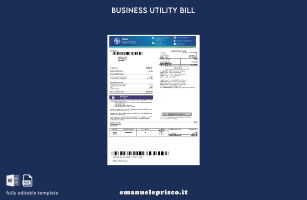 stile verificato Modello di bolletta delle utenze Filippine Globe Business