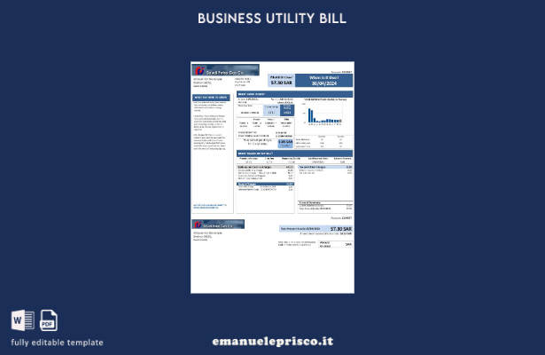 stile verificato Modello di bolletta delle utenze aziendali Arabia Saudita Saudi