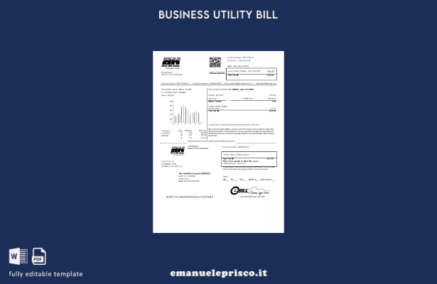 stile verificato Modello di fattura aziendale di Black Hills Energy