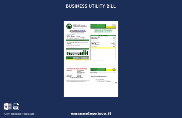 stile verificato Modello di fattura aziendale di Holy Cross Energy